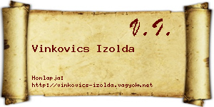 Vinkovics Izolda névjegykártya